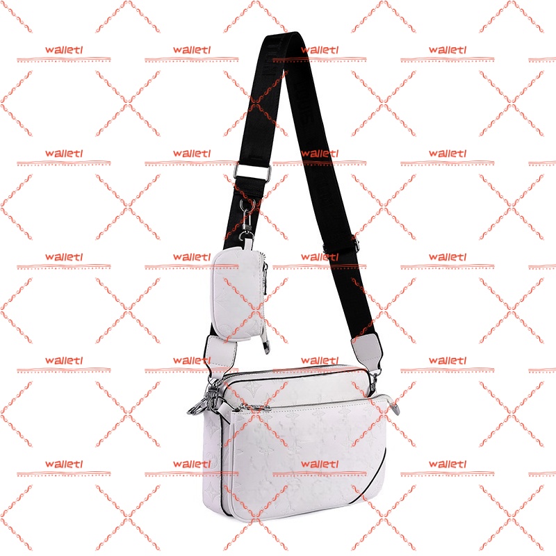 TOP quality men's Handbags Women Men Leather TRIO Messenger Bags Shoulder Make up Bag Designer Handbag Tote Man's bag Waistpacks messenger bag crossbody