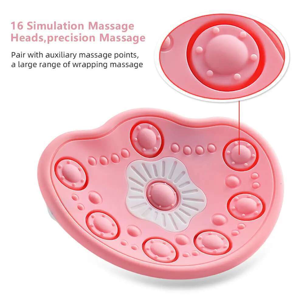 Wireless Vibration Chest Massager Breast Enhancement Instrument Red Light Therapybreast Massage Pads With Hot Compress