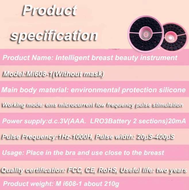 Massage Enhancement Device Lift Cup Dredge Breast Nodules Micro-Current Chest Massager