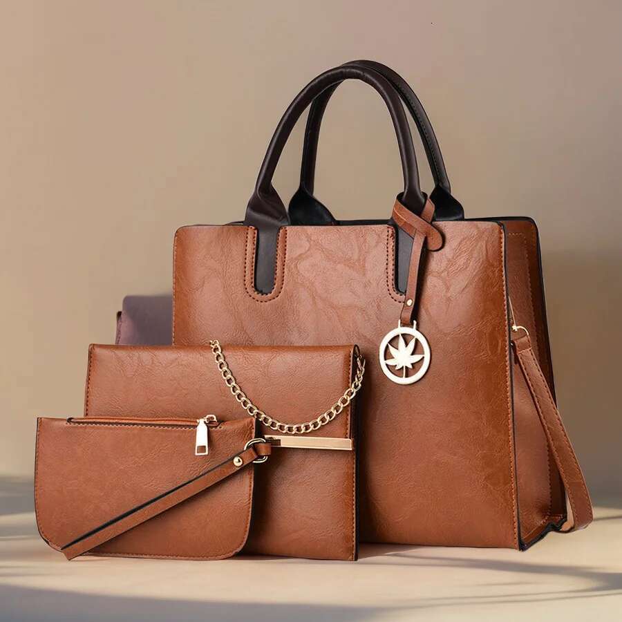 Three-Piece Set Of Women's Women's Shoulder Handbags Bag For 2025 Female Designer Casual Fashion Bags