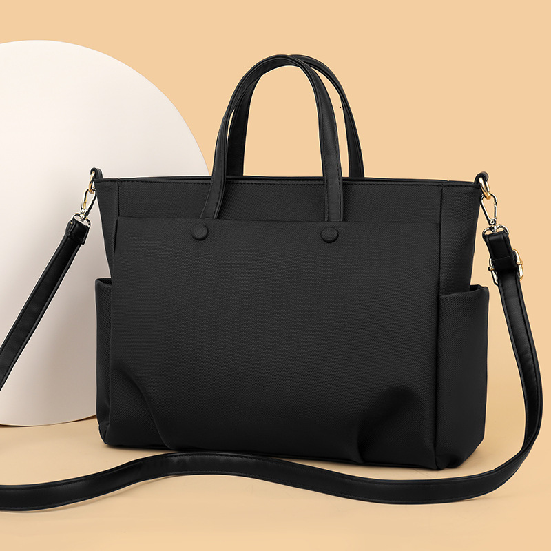 Large Capacity Tote Bag Women's Fashion Waterproof Briefcase Commuter Crossbody Single Shoulder Pen 15-inch Laptop Bag