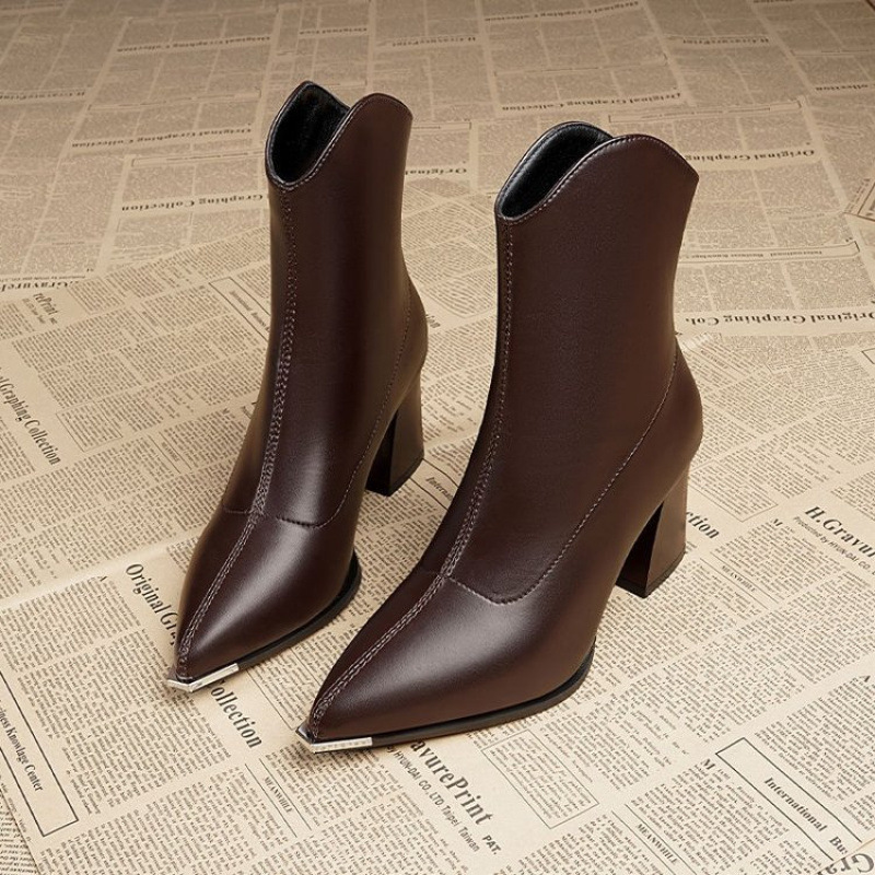 Free shipping designer high heels women black brown comfortable breathable wear-resisting outdoor fashion boots 2025