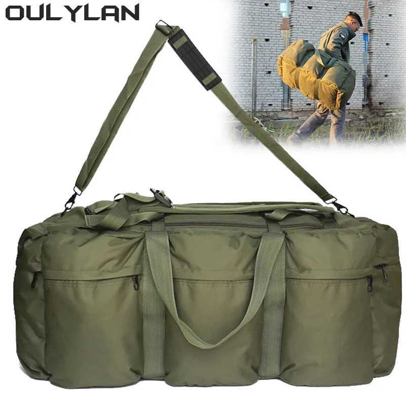 Large Shoulder Super Capacity 100L Luggage Bag Waterproof Travel Bags Backpack Outdoor Camping Tent BagC250407