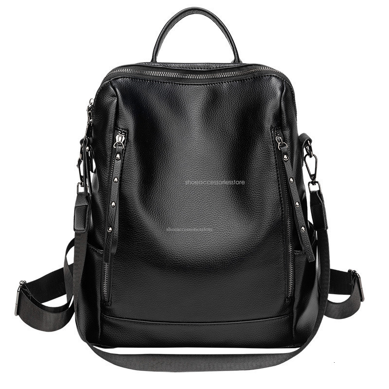 Designer 2025 New High End Korean Edition Large Capacity Backpack For Women's Leisure Outdoor Travel PU Backpack For Female Students, School Bag,