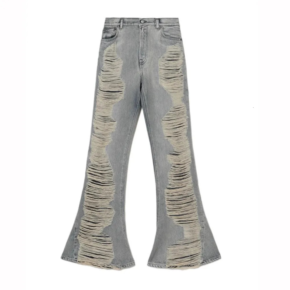 womens jeans pure cotton washed holes white high waisted flameretardant y2k clothing street highquality pants and bras 250407