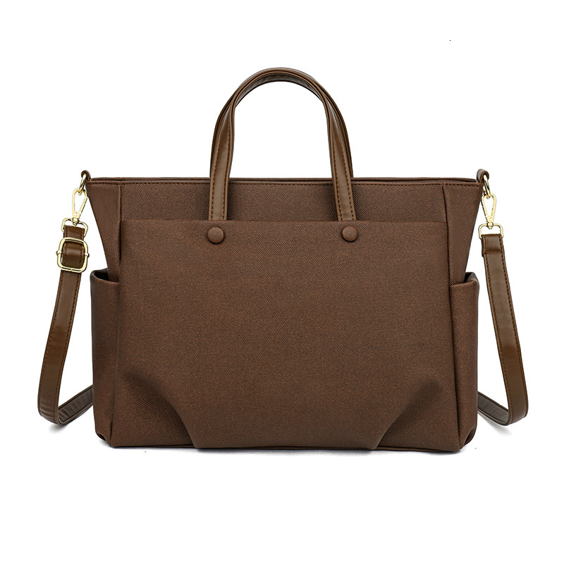 Large Capacity Tote Bag Women's Fashion Waterproof Briefcase Commuter Crossbody Single Shoulder Pen 15-inch Laptop Bag