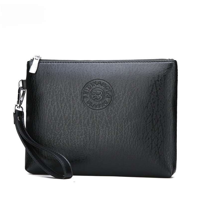 Men's casual handbag PU soft leather men's mobile phone bag large capacity wallet new style chic and elegant clothing