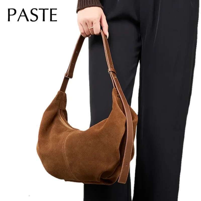 Euro Stylish High-End Chamois Single Shoulder For Women Matte Suede Leather Female Crossbody Bag 2025 The Latest Handbags