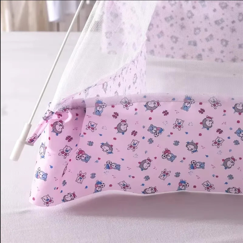 Baby crib Mongolian yurt mosquito net childrens anti fall folding mosquito net full face universal mosquito net free installation 250408