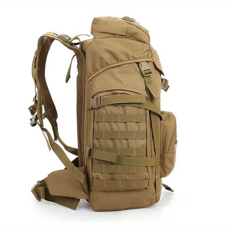 Molle 60L Camping Backpack Tactical Bag Large Waterproof Backpacks Camouflage Hiking Men Outdoor Bags XA281WAC250407