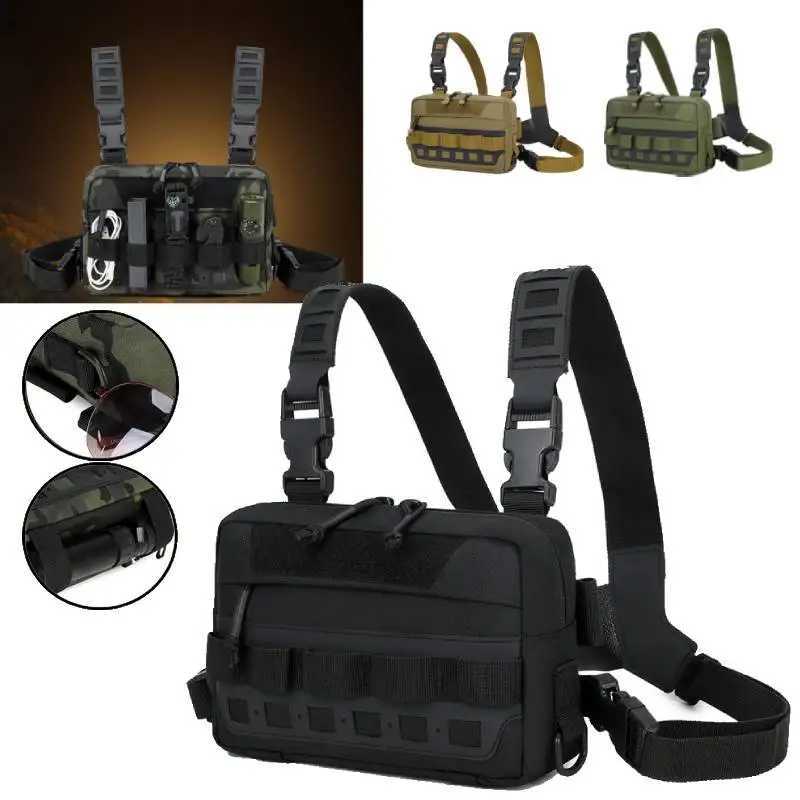 Tactical Climbing Molle Backpack Outdoor Camping Hiking Package Sports Cycling Rig Pouch Vest Fanny EDC Bags Fishing Lures ChestC250407