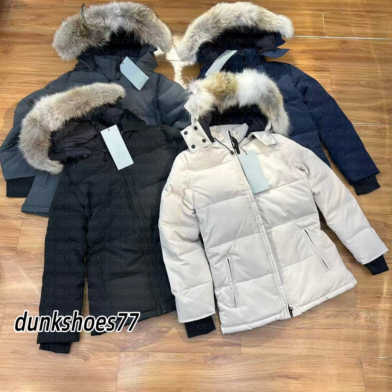 Canada Down Jacket jackets Designer Womens Puffer Jackets Winter Parka Coat Real Wolf Fur Outdoor Wyndham Windbreaker Outerwear Removable Hooded coat