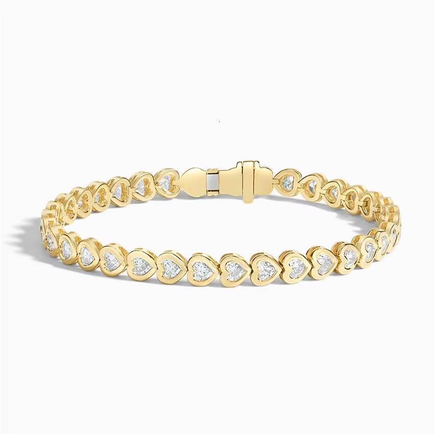 Customised High Quality 925 Silver Wholesale Price Mini Lab Cultured Diamond Moissaniteia Moissanite Moissan Diamond Tennis Bracelet