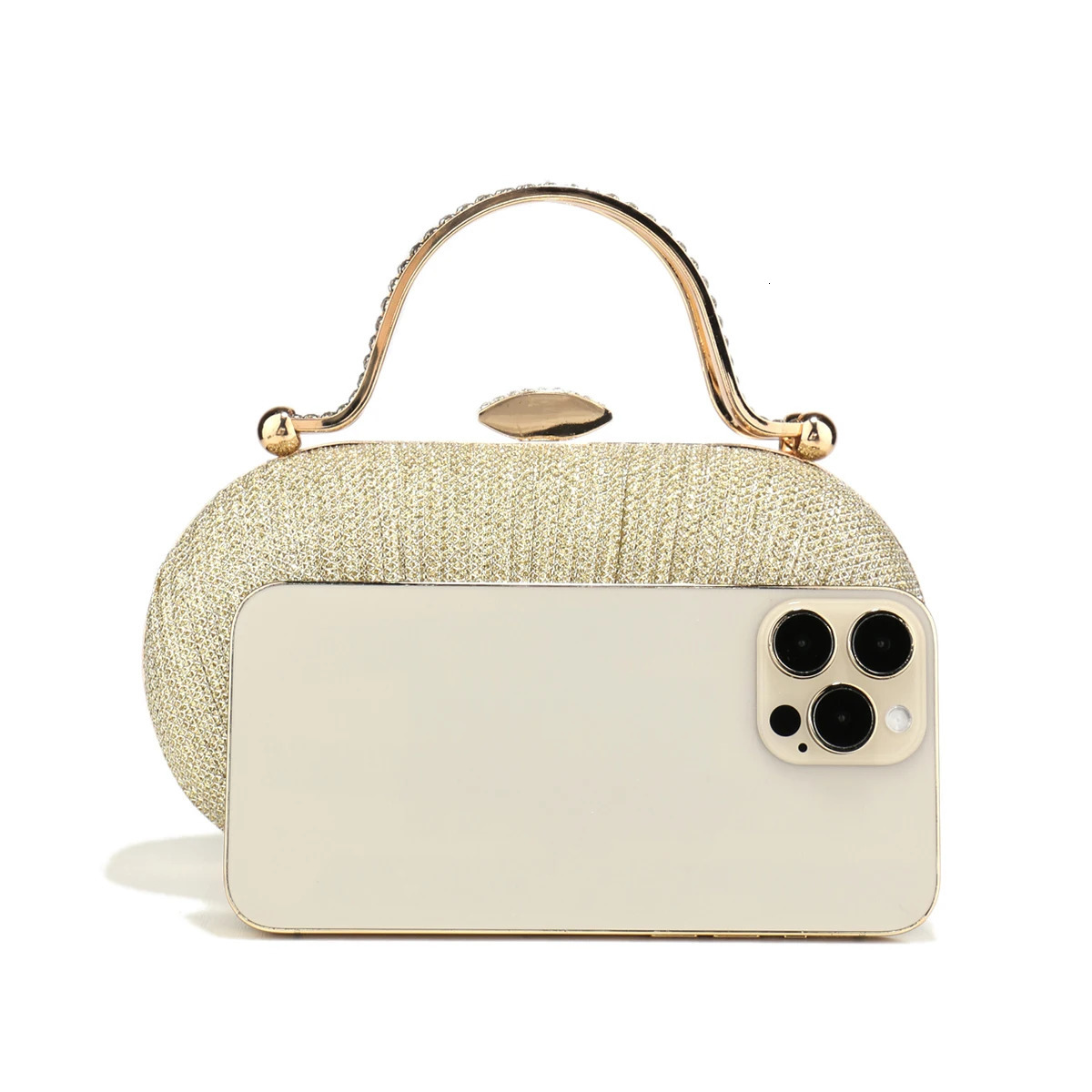 Sparkling and charming evening bag mini rhinestone decoration box shaped dinner bag party for women dinner party dance party 250402