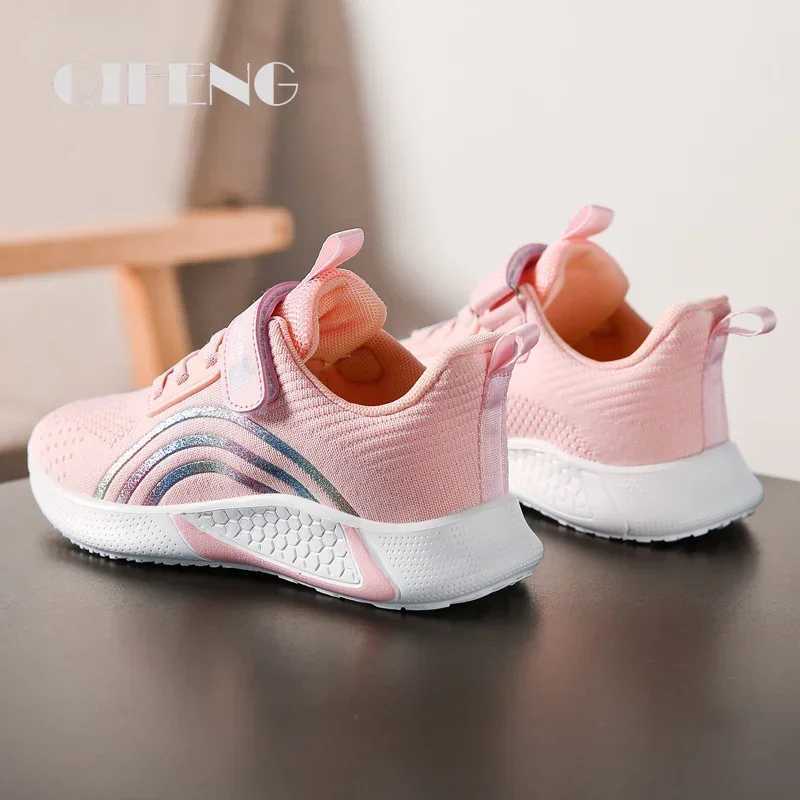 Cute girls casual shoes white mesh sports shoes students summer socks fashionable childrens sports shoes Tenis running autumn W250407