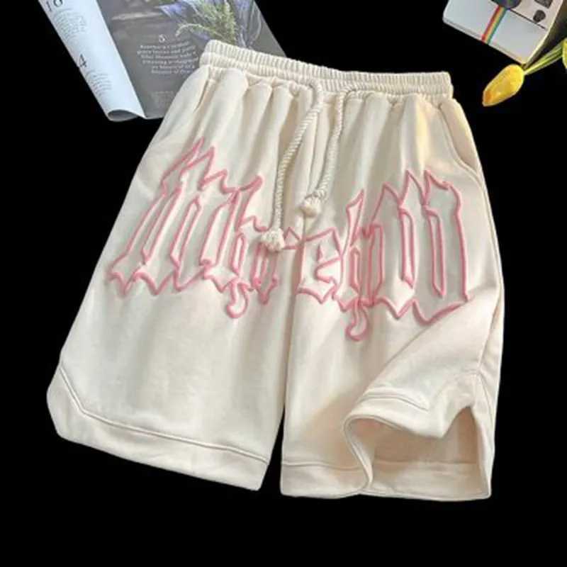 Leisure Y2k Summer Womens Gothic Letter Pants Harajuku Super Large Sports Shirt Korean Street Clothing Sports ShirtXJ250407