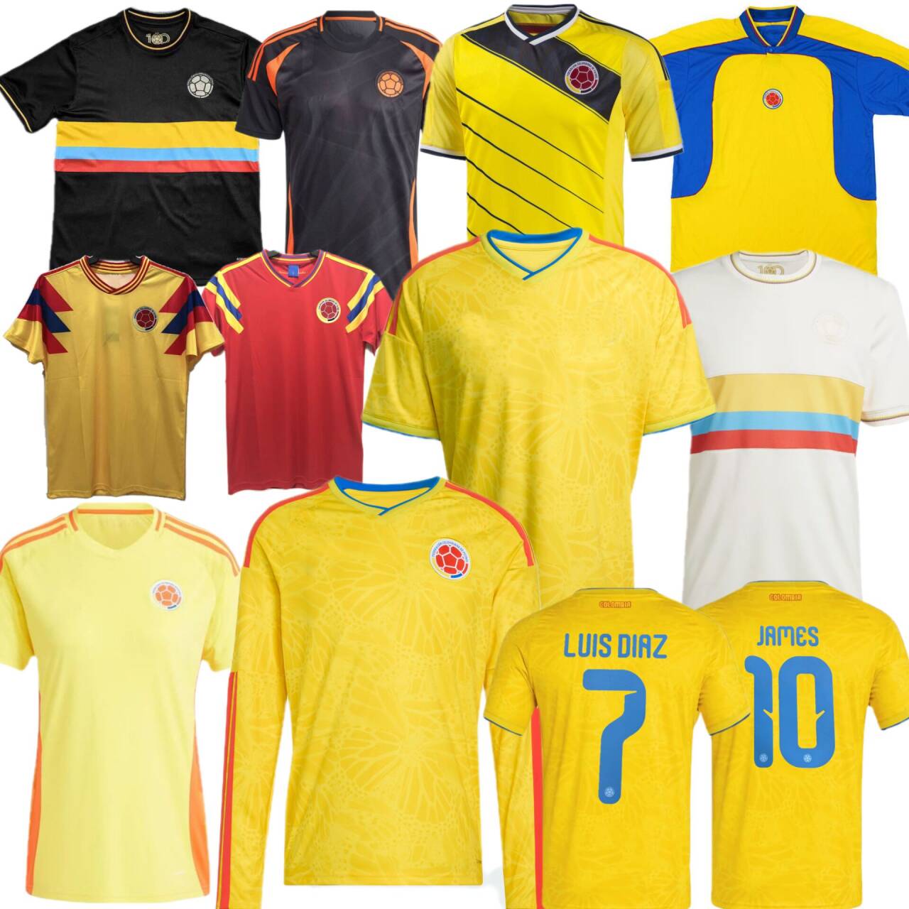 Colombia Centenary football jersey 2025 2026 100-years anniversary 24 25 james L.DIAZ J.LERMA Copa America Home away men kids kitsoccer uniform fans player