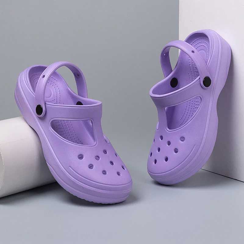 Summer comfortable womens slippers lightweight anti slip beach sandals womens Fi white EVA waterproof garden shoesXJ250407