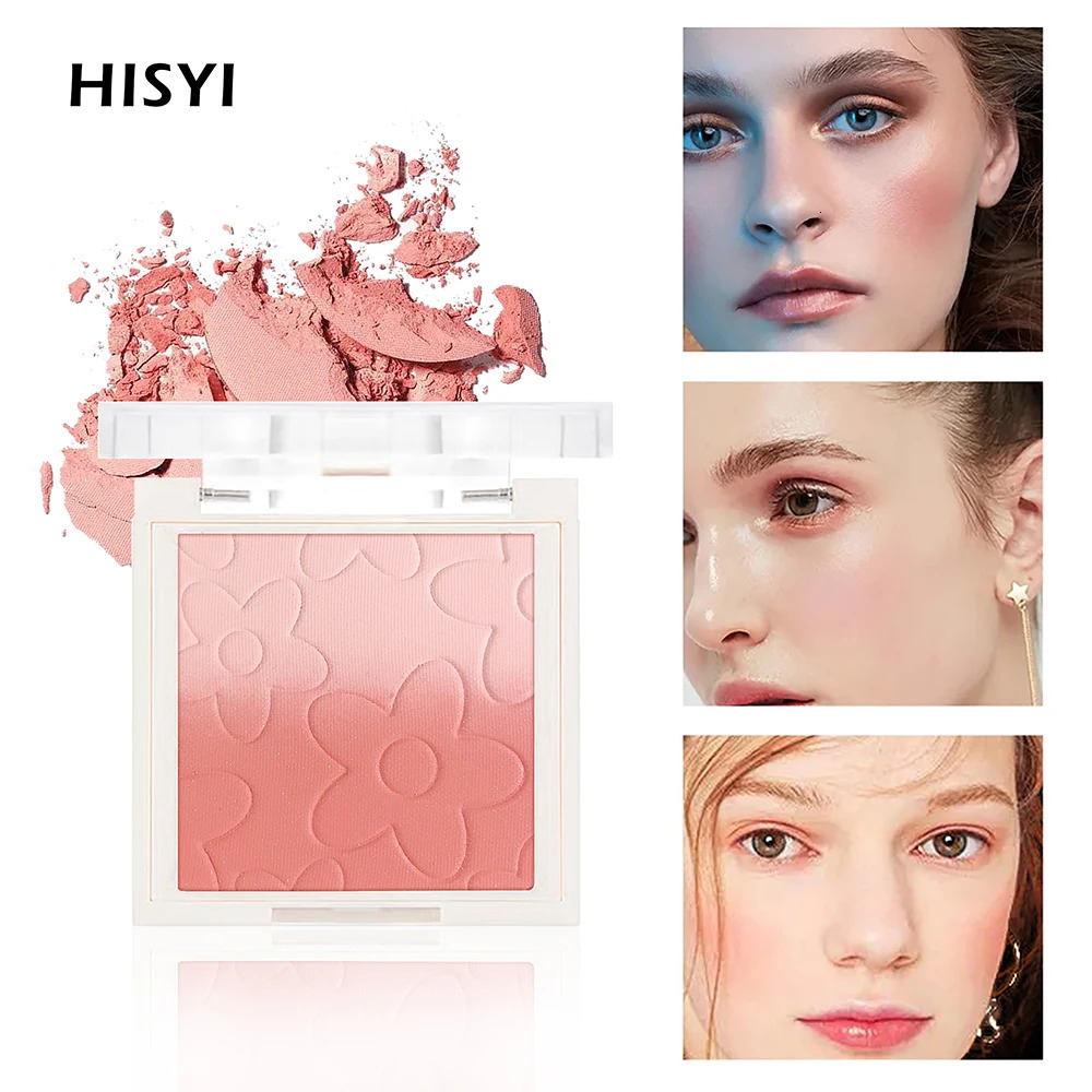 HISYI monochrome powder blusher matt natural contour bright exposed face good combination fine flash 250325