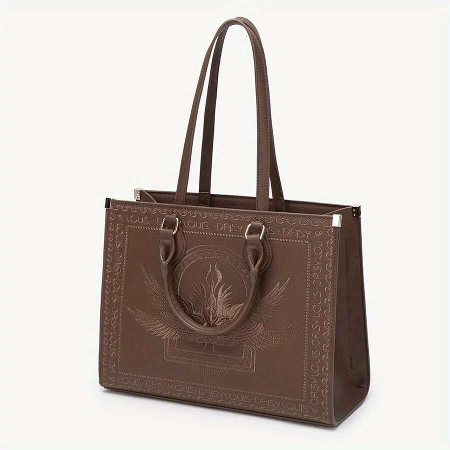 Premium Single Shoulder 2024 New Chinese Embroidery Handbag Large Capacity Tote Bag Fashionable And Versatile