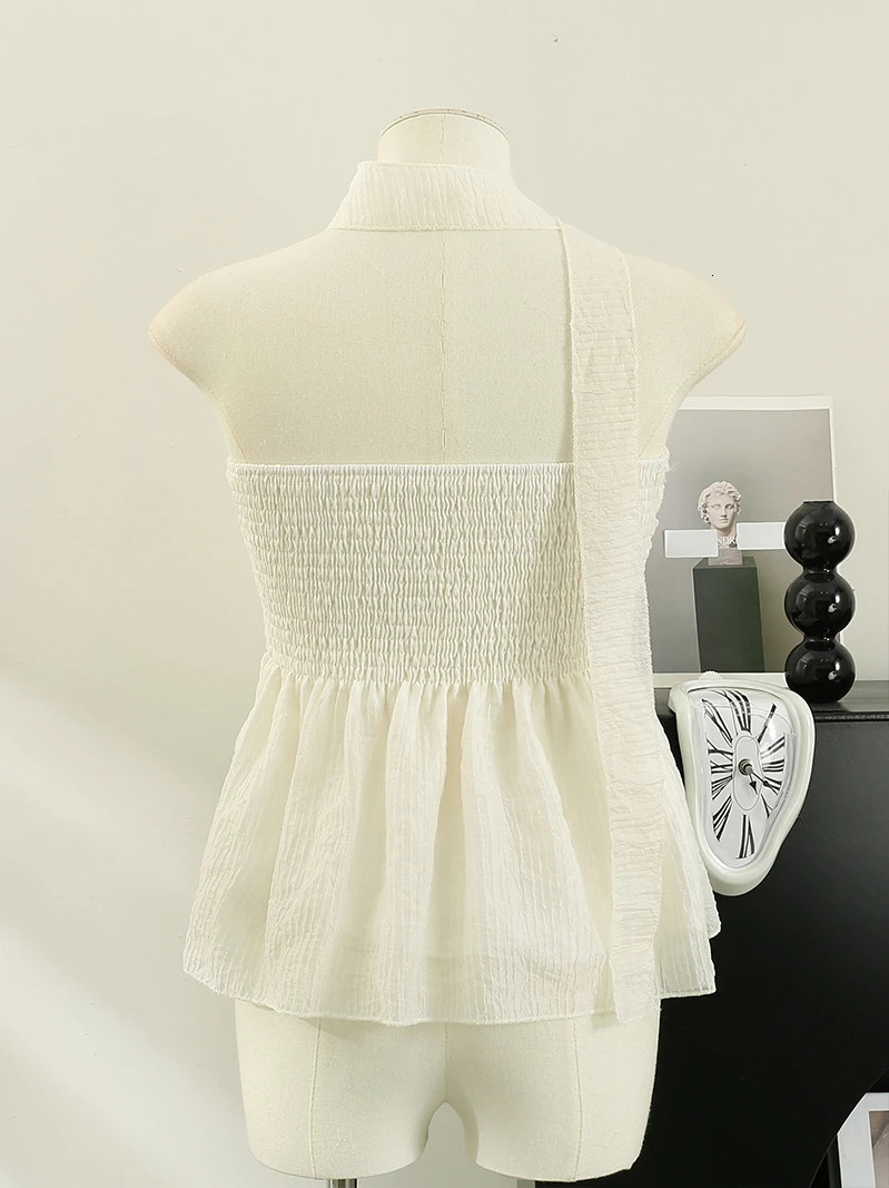 Sexy Tank Top for Women Spaghetti Strap Exposed Shoulders Camisole Female Korean Style Solid Sleeveless Camis Summer Dropship 250407