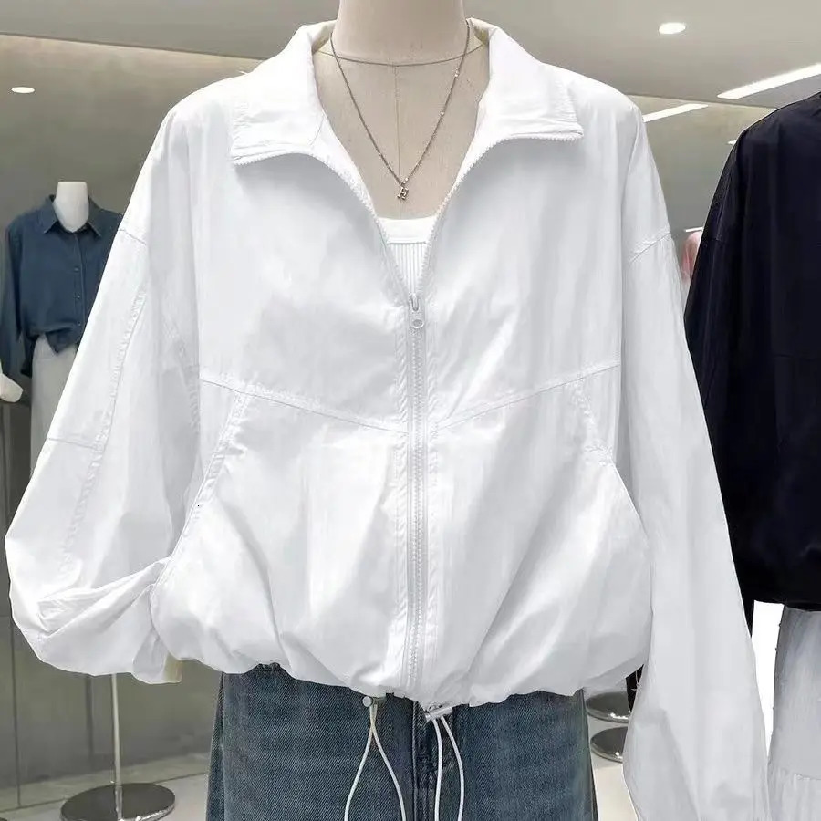 High quality slim womens sunglasses jacket summer loose fit fashionable version top 250407