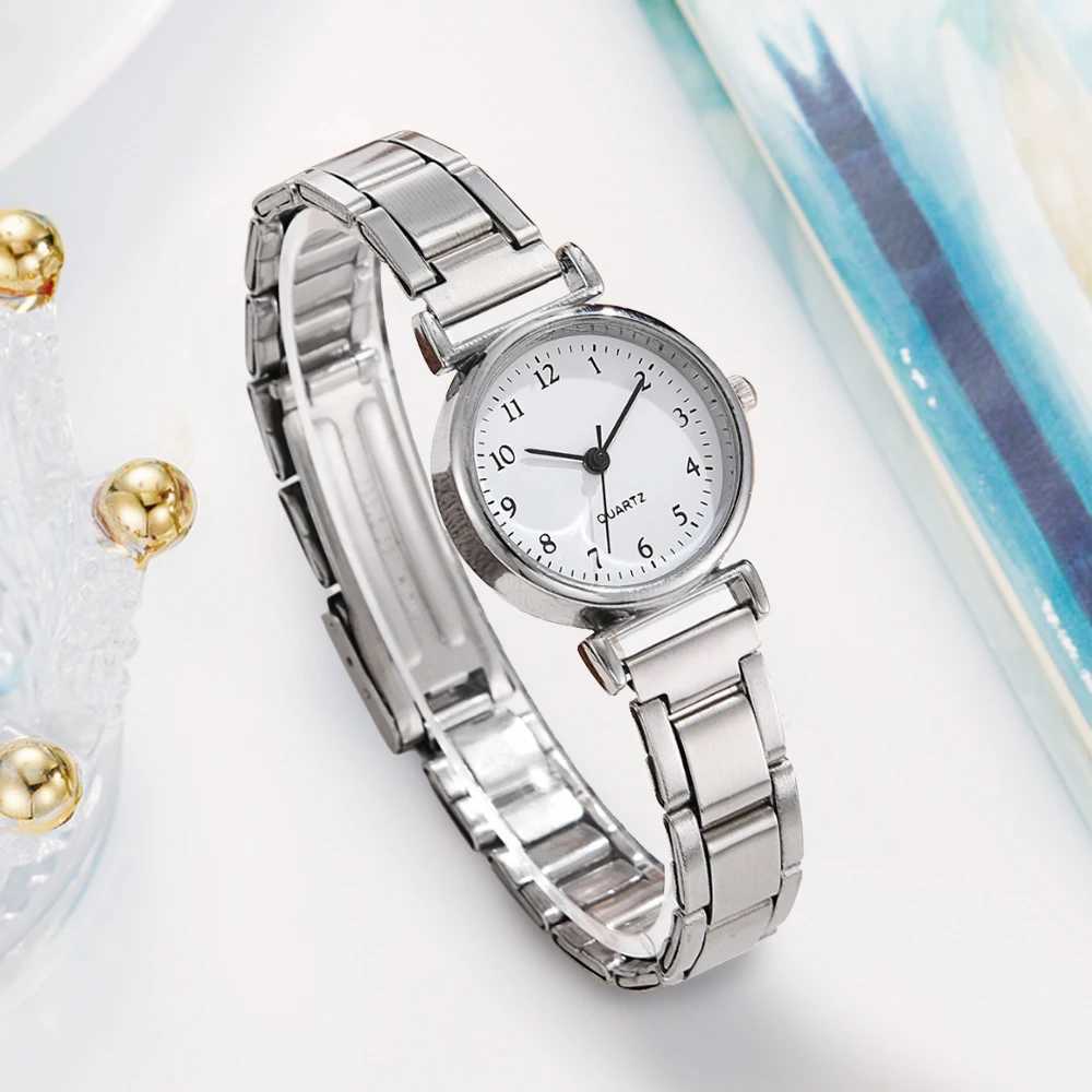 Fashion womens watch with small Arabic dial steel strap womens quartz watchT250408