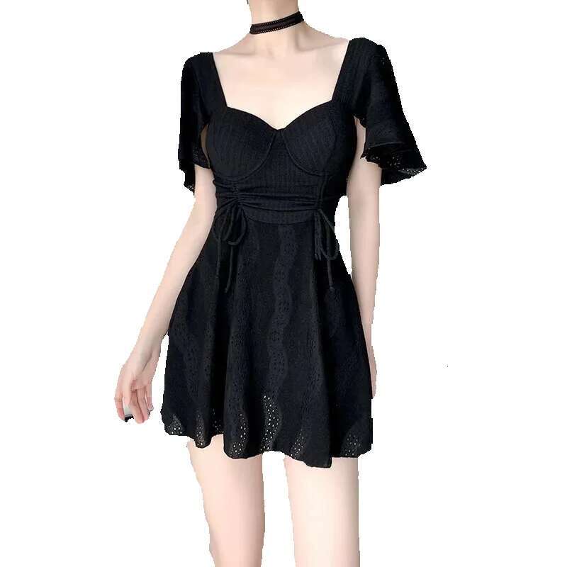 Women's one-piece swimsuit, monokini, conservative style skirt, warm spring, 2025