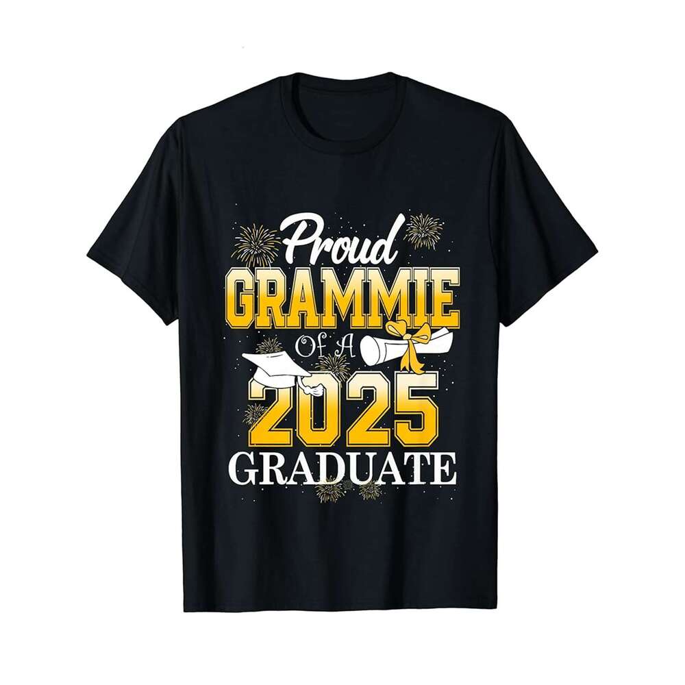 Designer T shirt Proud Grammie of a Class of 2025 Graduate Grammie Senior - 220g Tshits