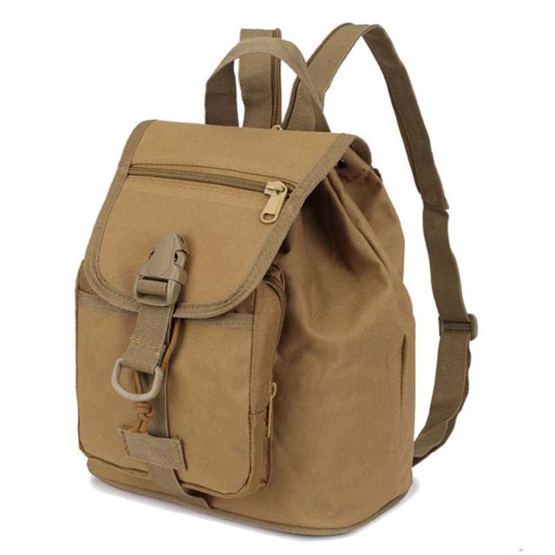 Outdoor Tactical Kids Hiking Bags CP Camouflage Black Travel Backpack Hunting Camping Child Bags Multi-Pockets Camo RucksackC250407