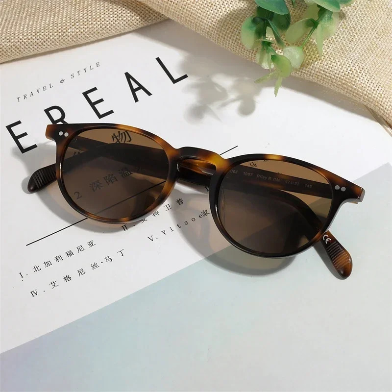 Oval round OV5004 polarized sunglasses suitable for men women shadows and Riley R retro er sunglasses 250402