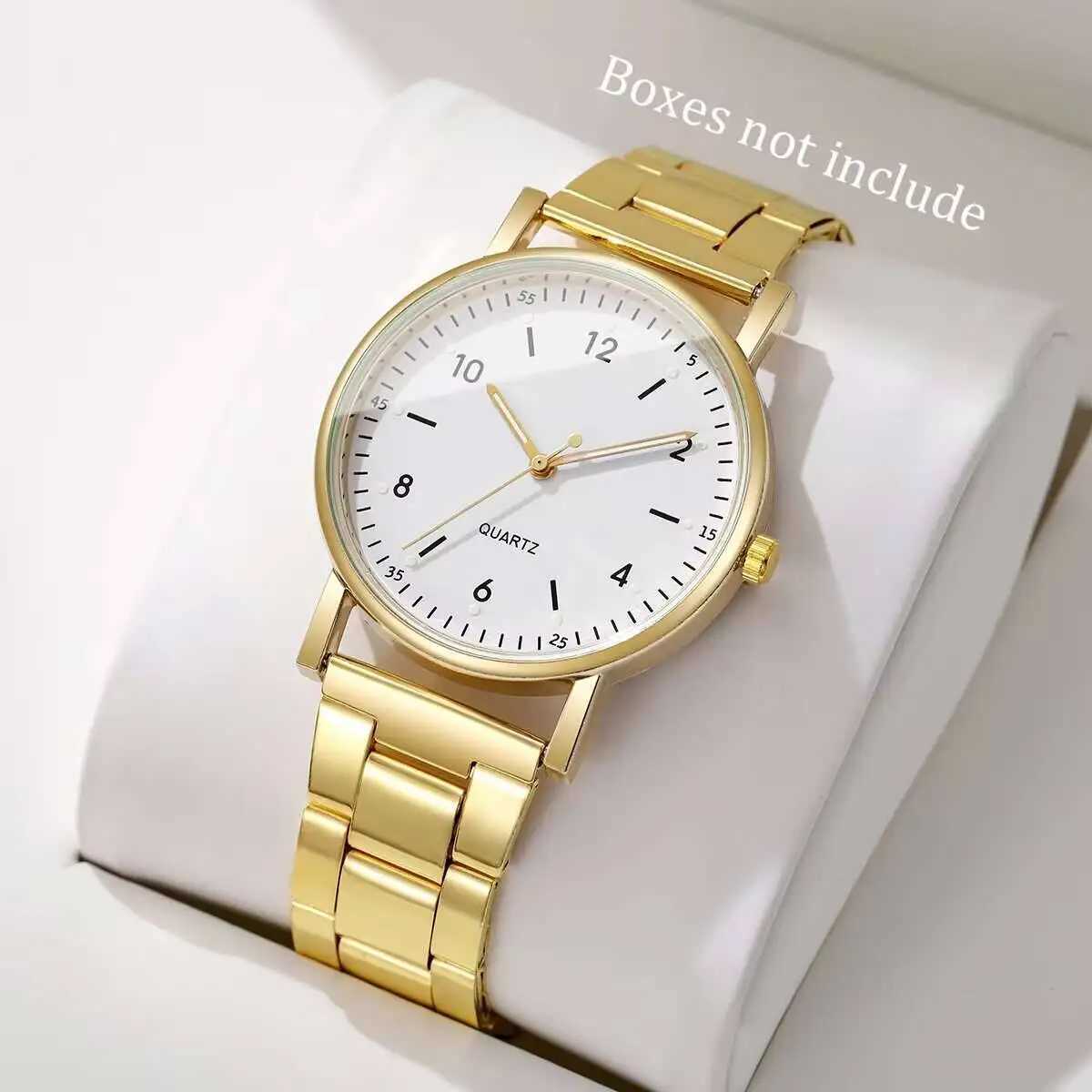 Fashion Women Watches Simple Arabic Dial Alloy Band Quartz Wristwatch for Ladies Clock Reloj MujerWithout BoxT250408