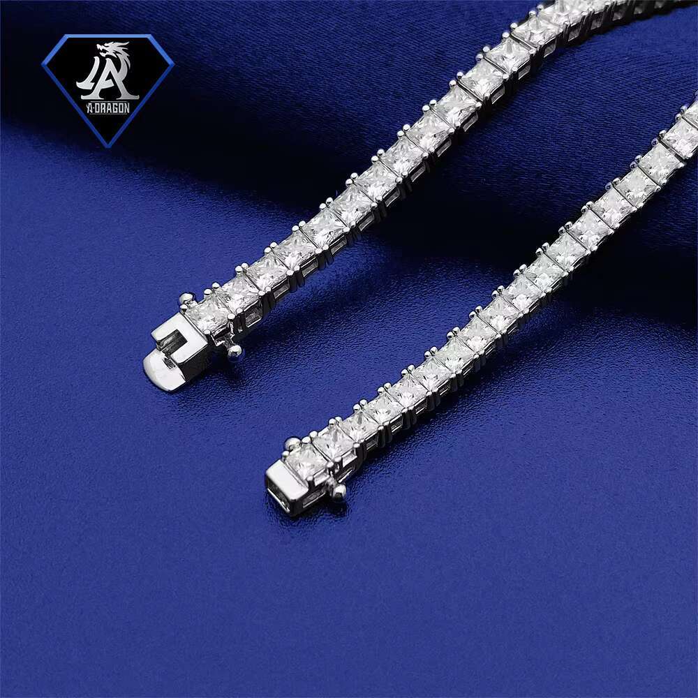 Sparkling VVS Moissanite Tennis Bracelet Gold-Plated 925 Silver Custom Engraved Luxury Jewelry Moissanite Tennis Bracelet