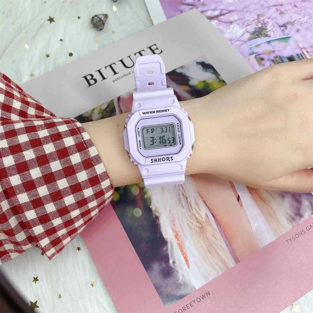 Mens electronic watch rose gold silicone strap transparent dress LED digital watch sports watch Relogio FemininoT250408