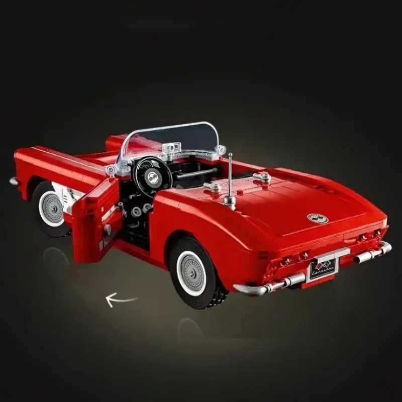 New 10321 Retro Sports Car Chevrolet Corvette Technology Building Blocks Assembly Vehicle Toys Boyfriend Gifts W250408