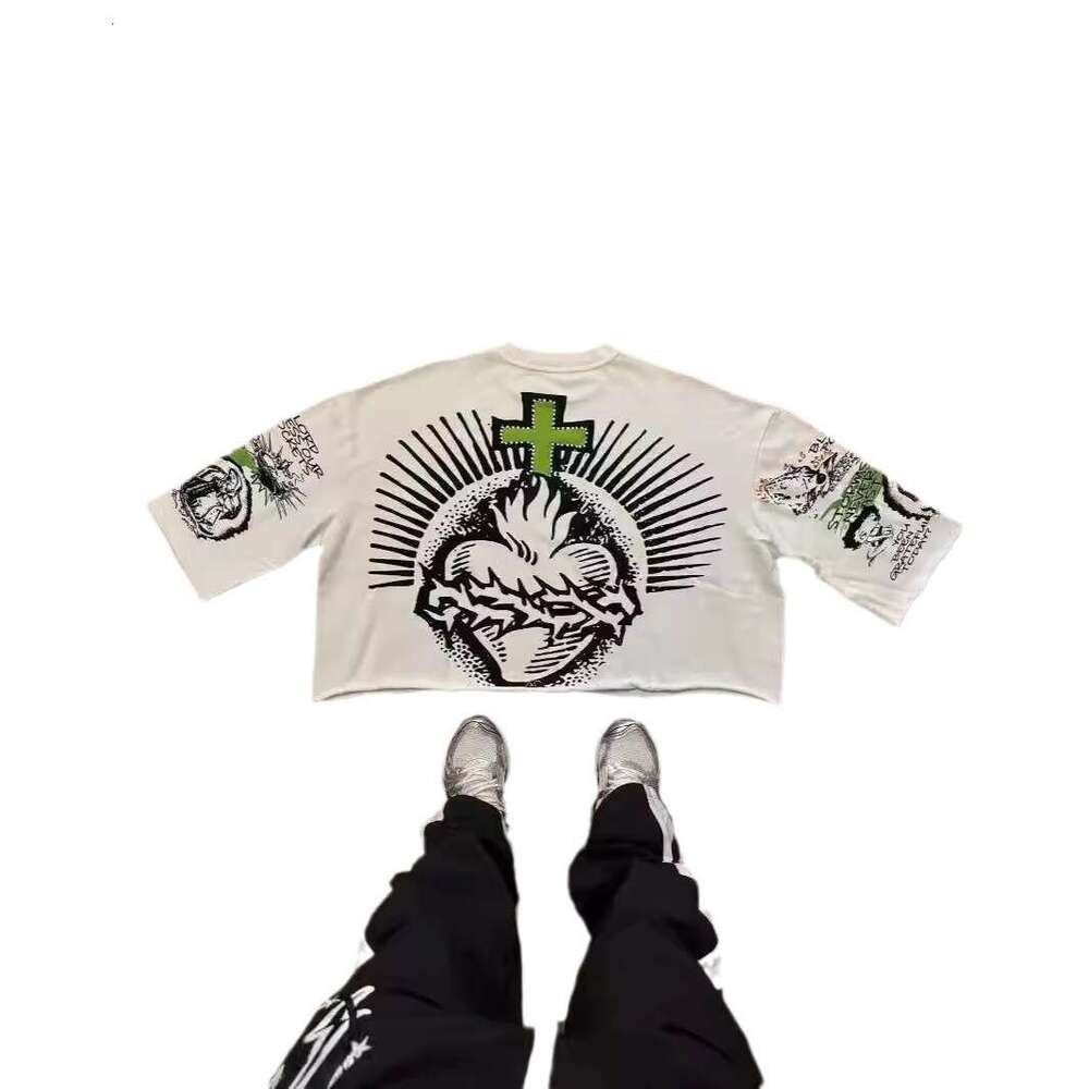 American plus size autumn street graffiti print pattern top, unisex loose streetwear trend clothing gift for boys