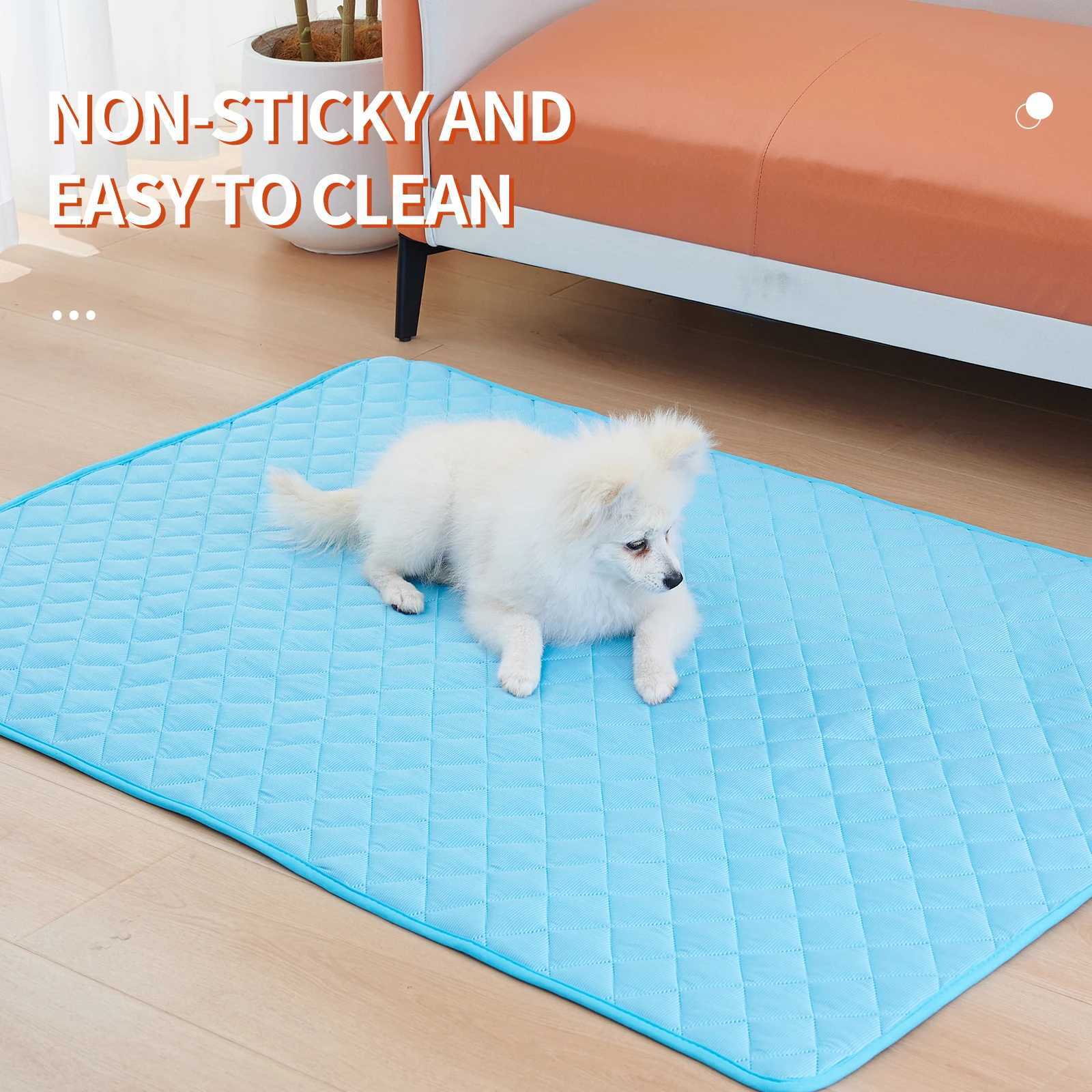 Dog cooling pad dog and cat pet cooling pad summer ice silk dog cooling pad and washable urine pad Y250407