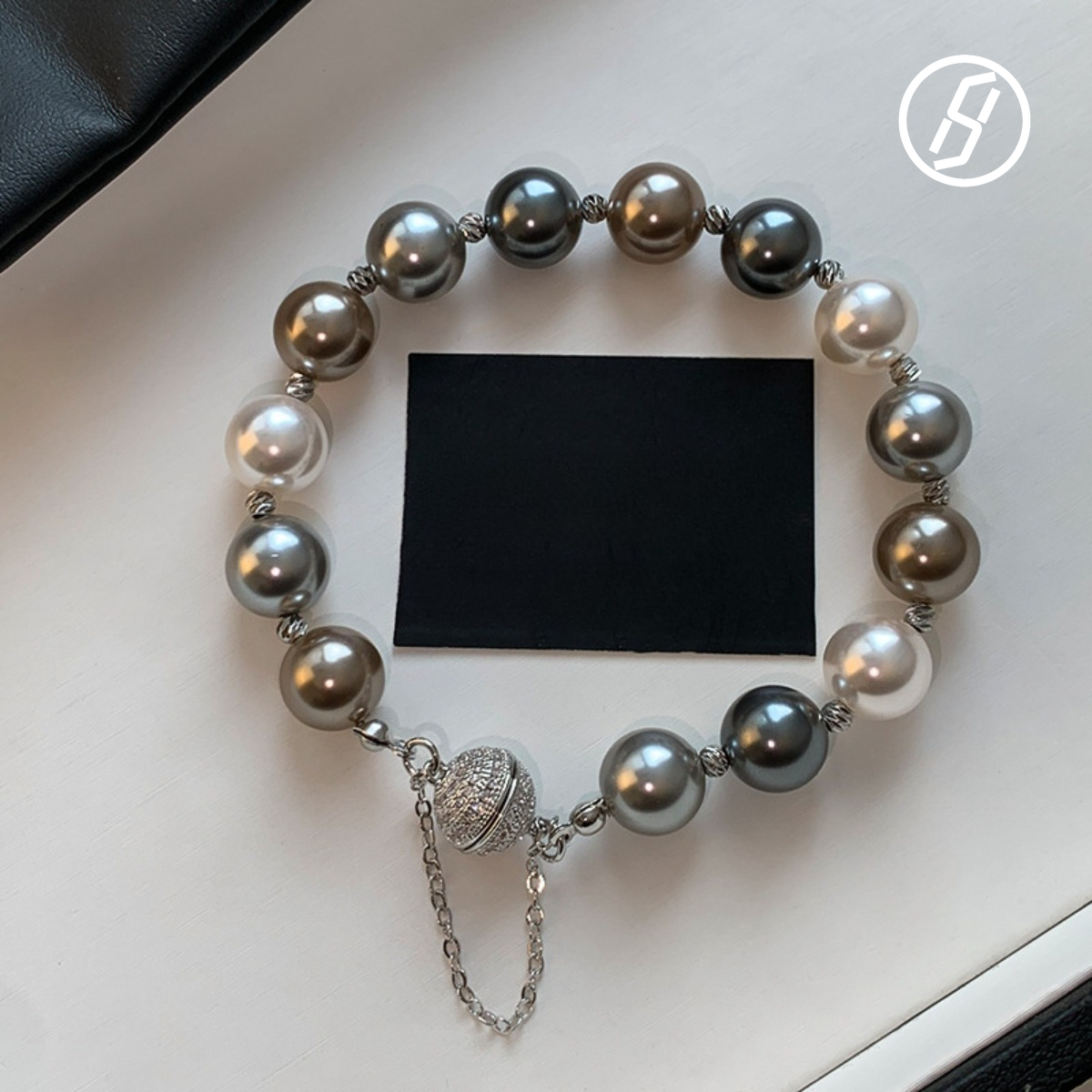 Aurora Tahitian Black Pearl Colorful Pearl Bracelet Women Wedding Valentine's Day Gift Bridal Bracelet Magnetic Buckle Original Jewelry Designer Bracelet