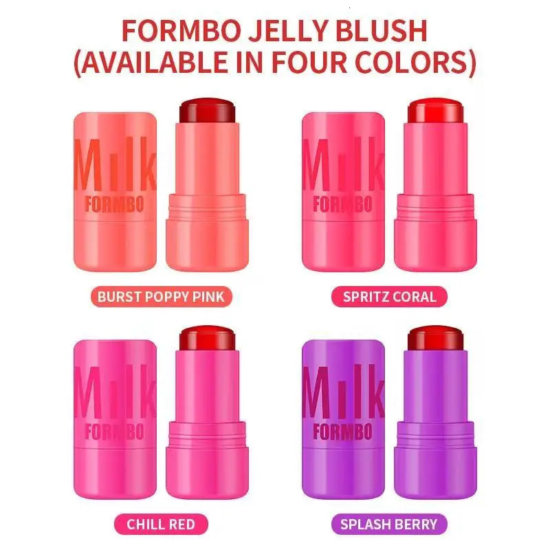 FORMBO multicolor jelly powder blusher stick used for face and lips twocolor lipstick to illuminate the complex 250325