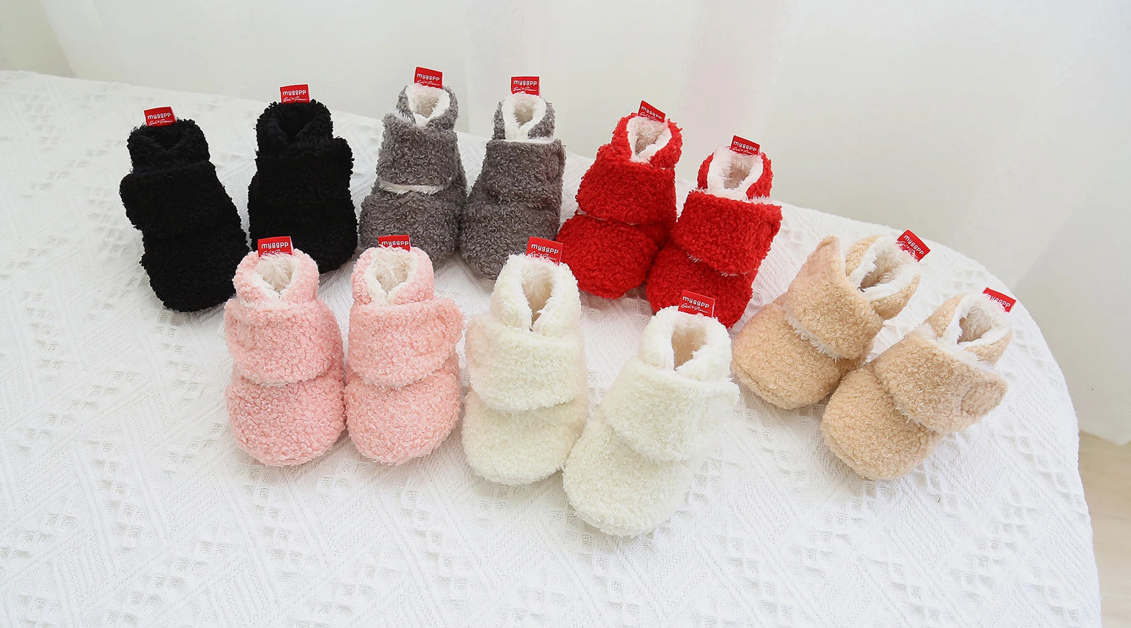 Infant Baby Boy Girl Cozy Fleece Bootie born Stay On Slipper Winter Warm Gripper Non-Slip Crib Shoes 251107 - view 3