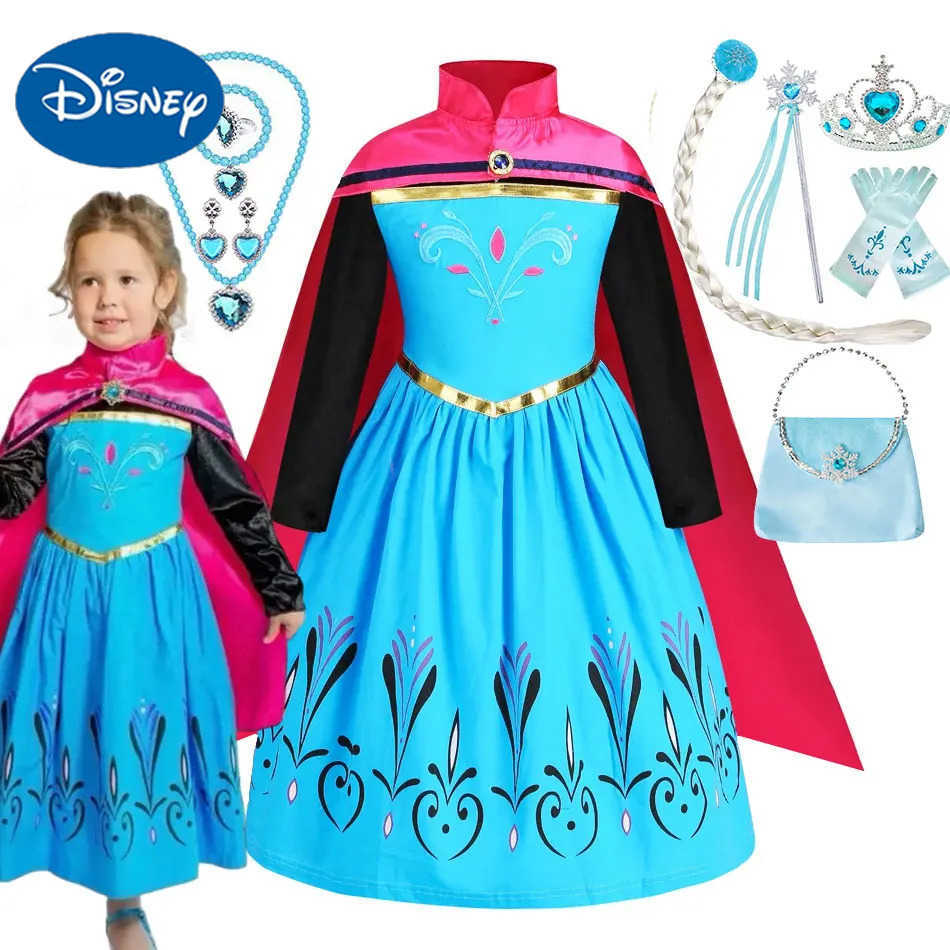 Disney Snow Queen Princess Frozen Girl Elsa Coronation Movie Cosplay Costume Childrens Carnival Frozen Halloween Costume Elsa Birthday X250408