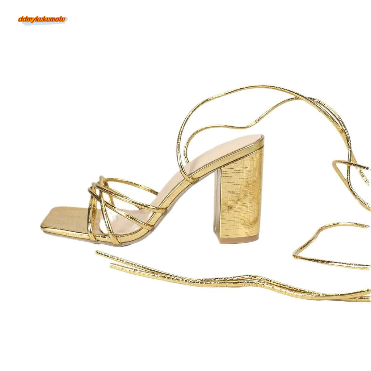 Block Heels Low Sandals Woman Leather Large Size All-Match Square Toe Female Shoe Chunky Low-heeled Big High Fashion Girls Comf ddmykukumalu
