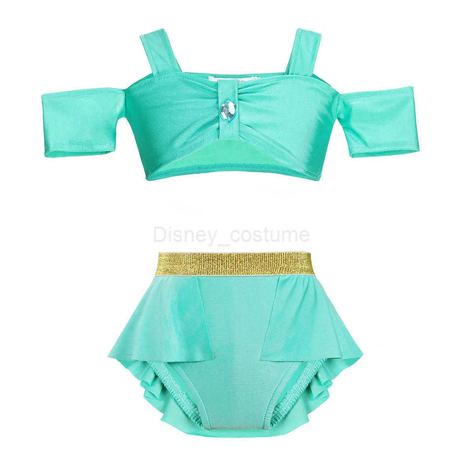 Disney Princess Mermaid Mirabel Isabella Swimsuit Set Girl Summer Beachwear Pool Party Kids Anna Elsa Rapunzel Swimwear Bathing Suit X250408