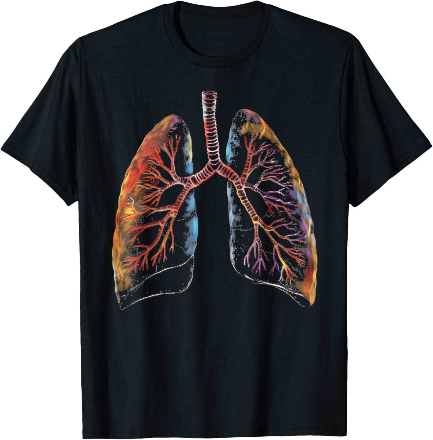 T shirt for Mens Lungs Anatomical Color for Doctors and fans of Breathing Graphic Tee Casual Tops Clothes Short sleeve