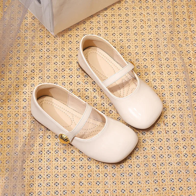 Girl Princess Shoes Spring Fashion Mary Jane Dress Dance Baby Kid Sandals Ballet Soft Sole Red Flats Girls Shoe Kids Shoe 250407