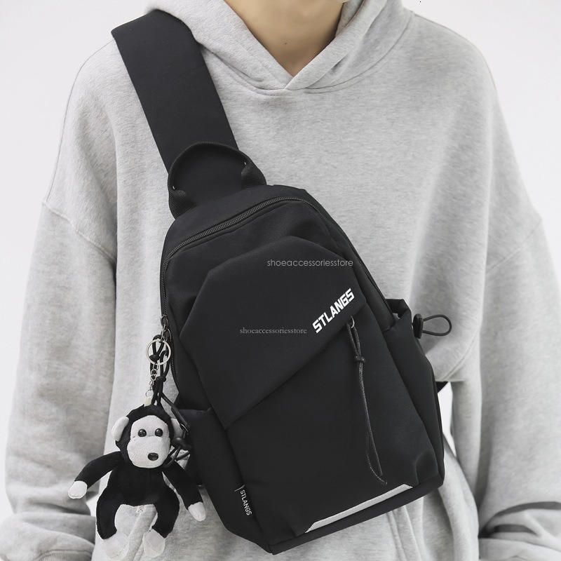 2025 designer's new high-end men's bust and women's backpack, one shoulder oblique casual versatile sports Korean version, women's