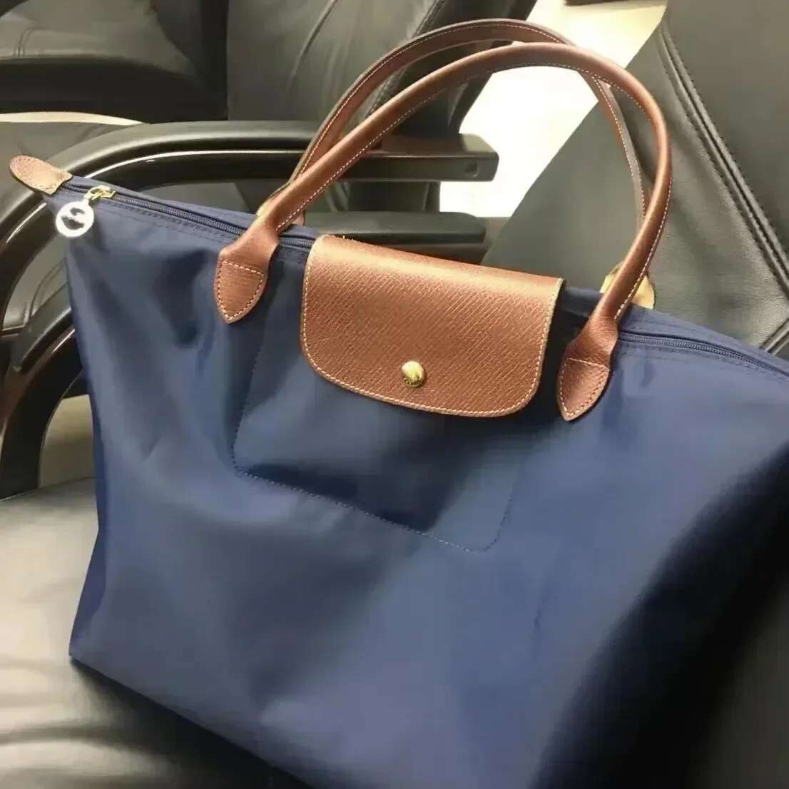 Women's Shoulder Classic Color Block Folding Bag Waterproof Dumpg Handbag