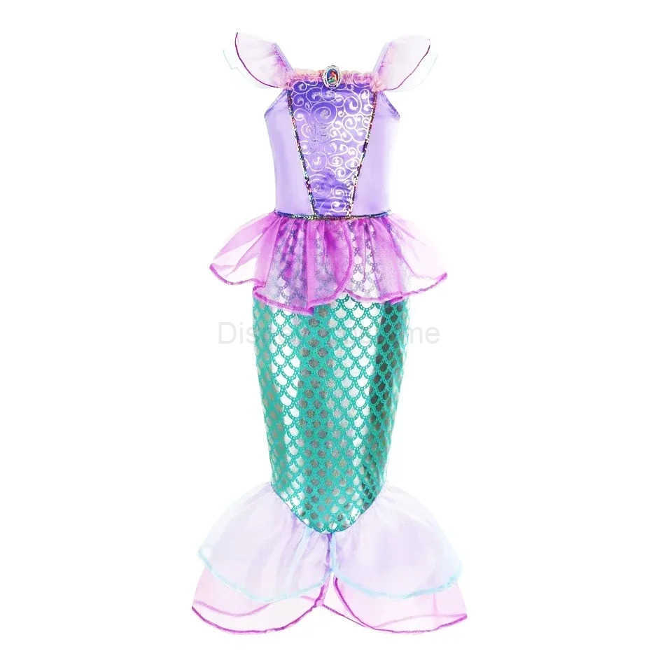 Disney Mermaid dress girl childrens role-playing dress princess costume performance costume birthday party Halloween costume X250408