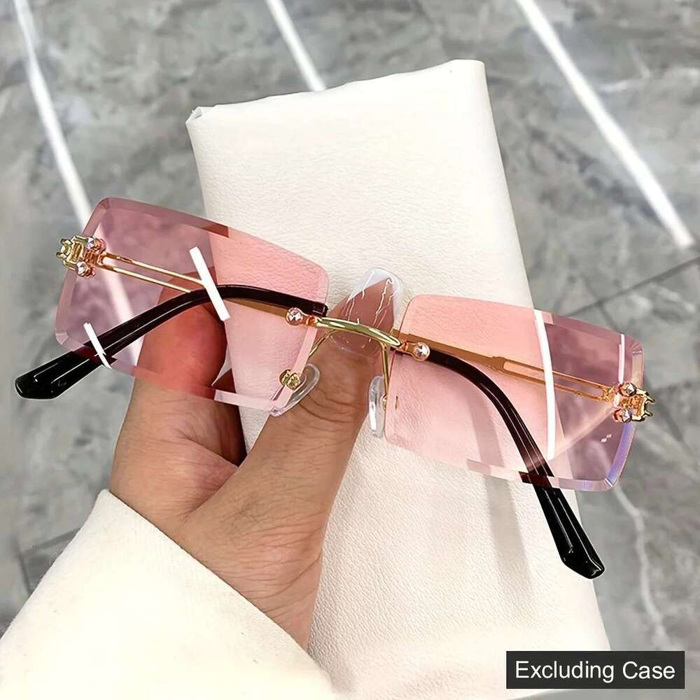 Rimless For Women Men Brand Vintage Sun Glasses Fashion Shades Travel Outdoor Sunglasses