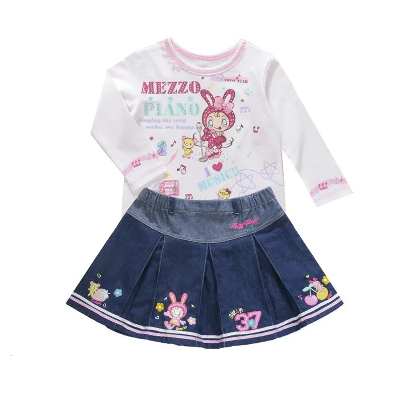 Kids Kawaii Skirts Cute Bunny Pleated Skirt Girl Loli Denim Short Skirt Girls Casual Dress Princess Dresses Girl Jeans Shorts 250408